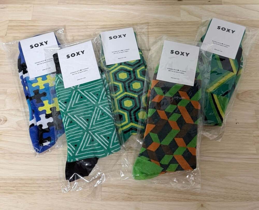 Soxy Patterned Dress Socks Lot of 5 Pairs New